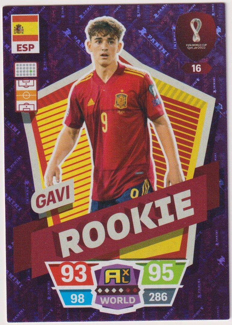 Panini Adrenalyn XL FIFA World Cup Qatar 2023-24 Gavi Rookie Spanien Parallel – Bild 1