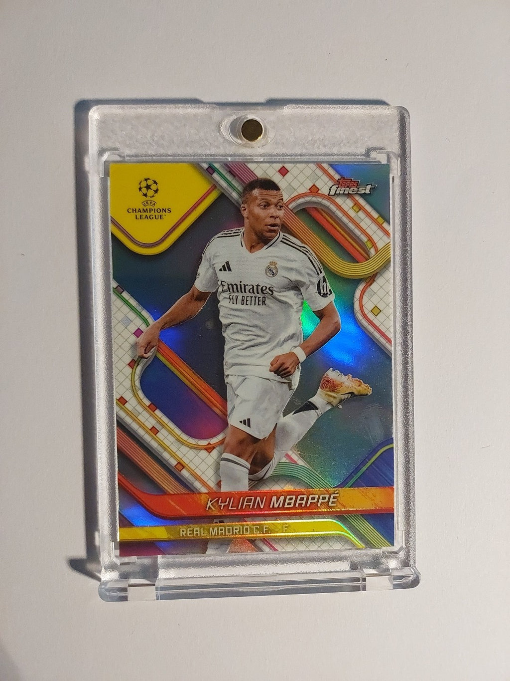 Topps Finest 2024-25 Kylian Mbappé Real Madrid Parallel Refractor Insert Rare – Bild 1