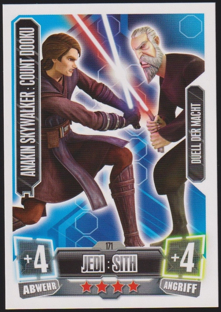 Topps Star Wars 2011 Anakin Skywalker vs Count Dooku Duel TCG Rare #171 – Bild 1