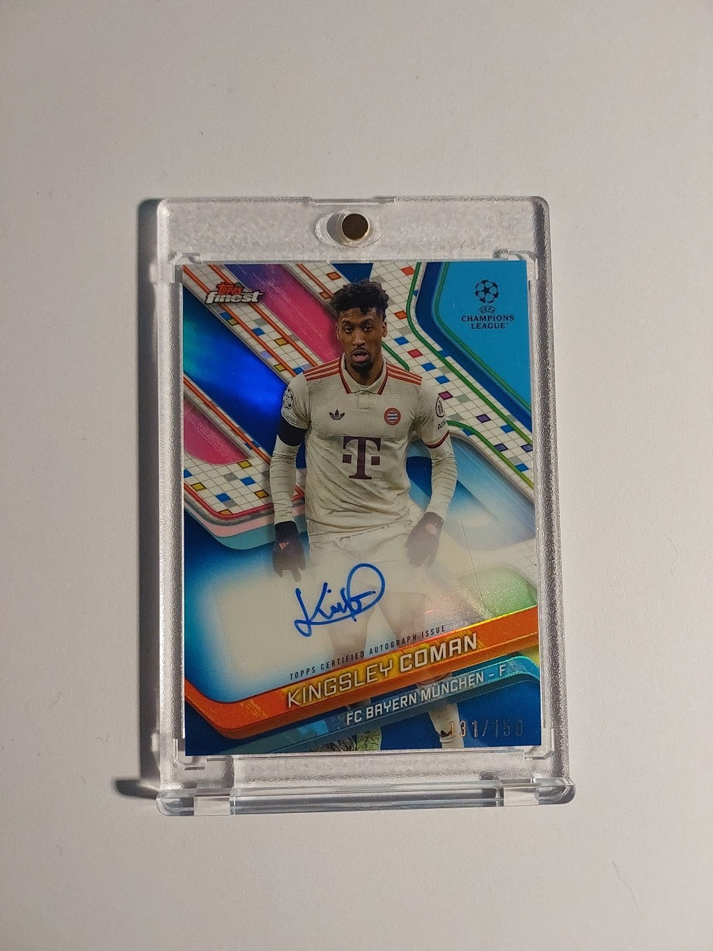 Topps Finest 2024-25 Kingsley Coman Auto Bayern München Parallel 131/150 Rare – Bild 1