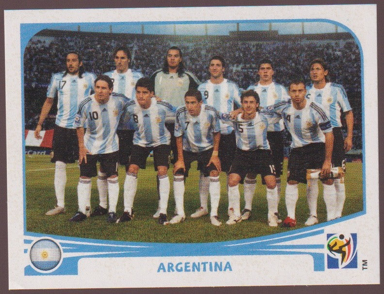 Panini 2010 FIFA World 2009-10 Messi & Di Maria Argentinien Trophy Parallel – Bild 1