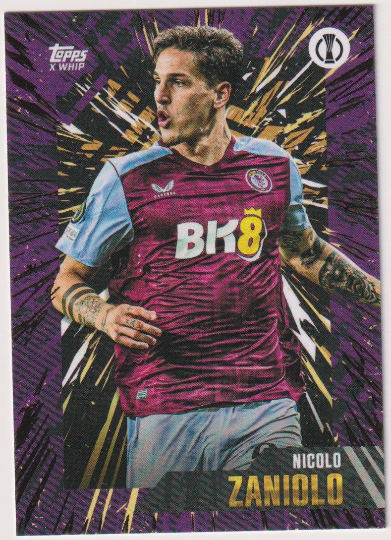 Topps 2022-23 Nicolo Zaniolo Aston Villa FC Europa Conference League Parallel – Bild 1