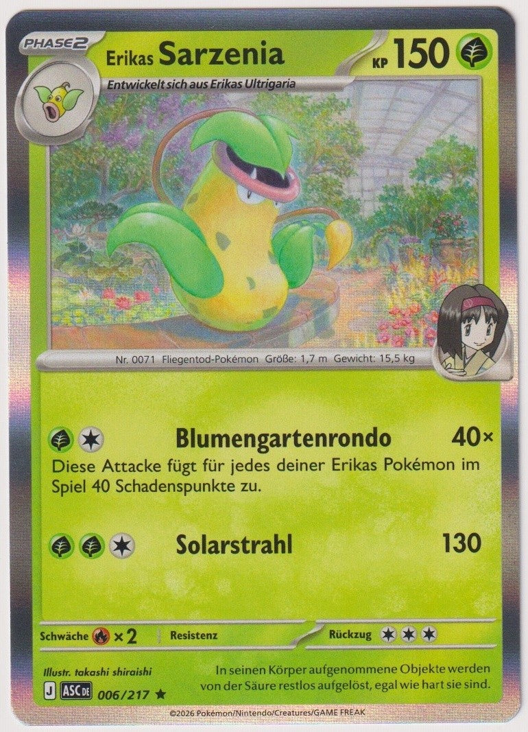 Pokemon TCG Erikas Sarzenia #006/217 Rare (R) Holo Deutsch 2026 – Bild 1