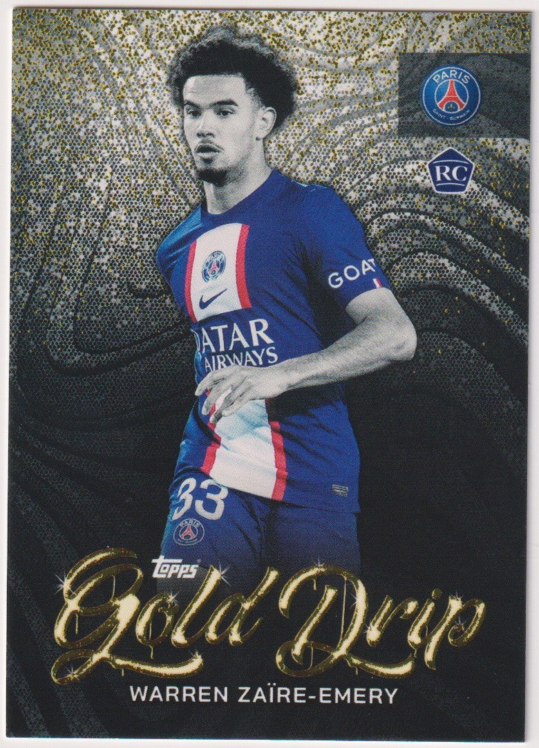 Topps Gold Drip 2023-24 Warren Zaire-Emery Rookie Paris Saint-Germain Parallel – Bild 1