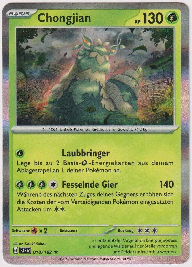 Pokemon TCG Wo-Chien #18/182 Rare (R) Holo Deutsch 2023 – Bild 1