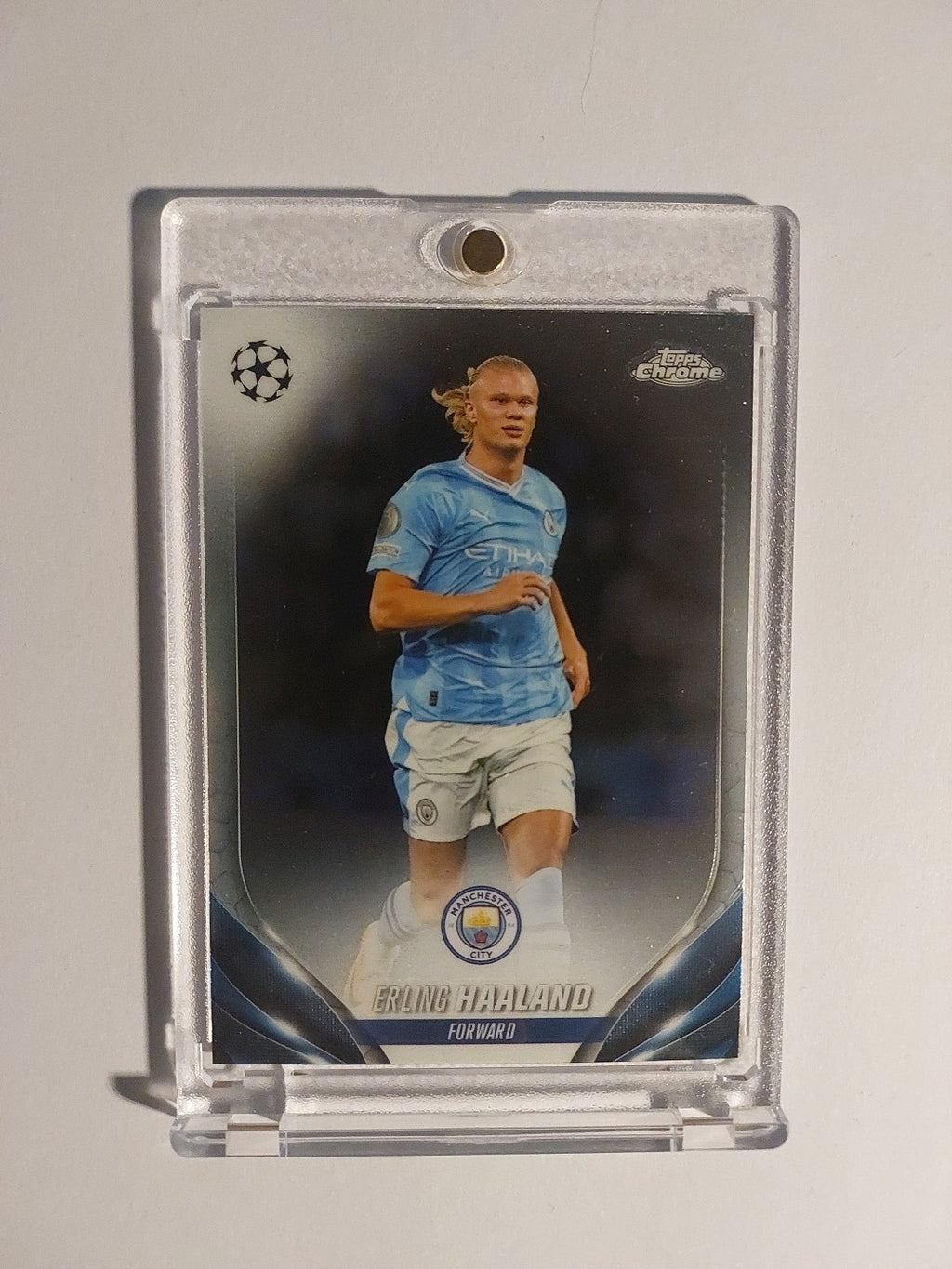 Topps UCC Chrome 2023-24 Erling Haaland Manchester City Parallel Ultra Rare Hit – Bild 1