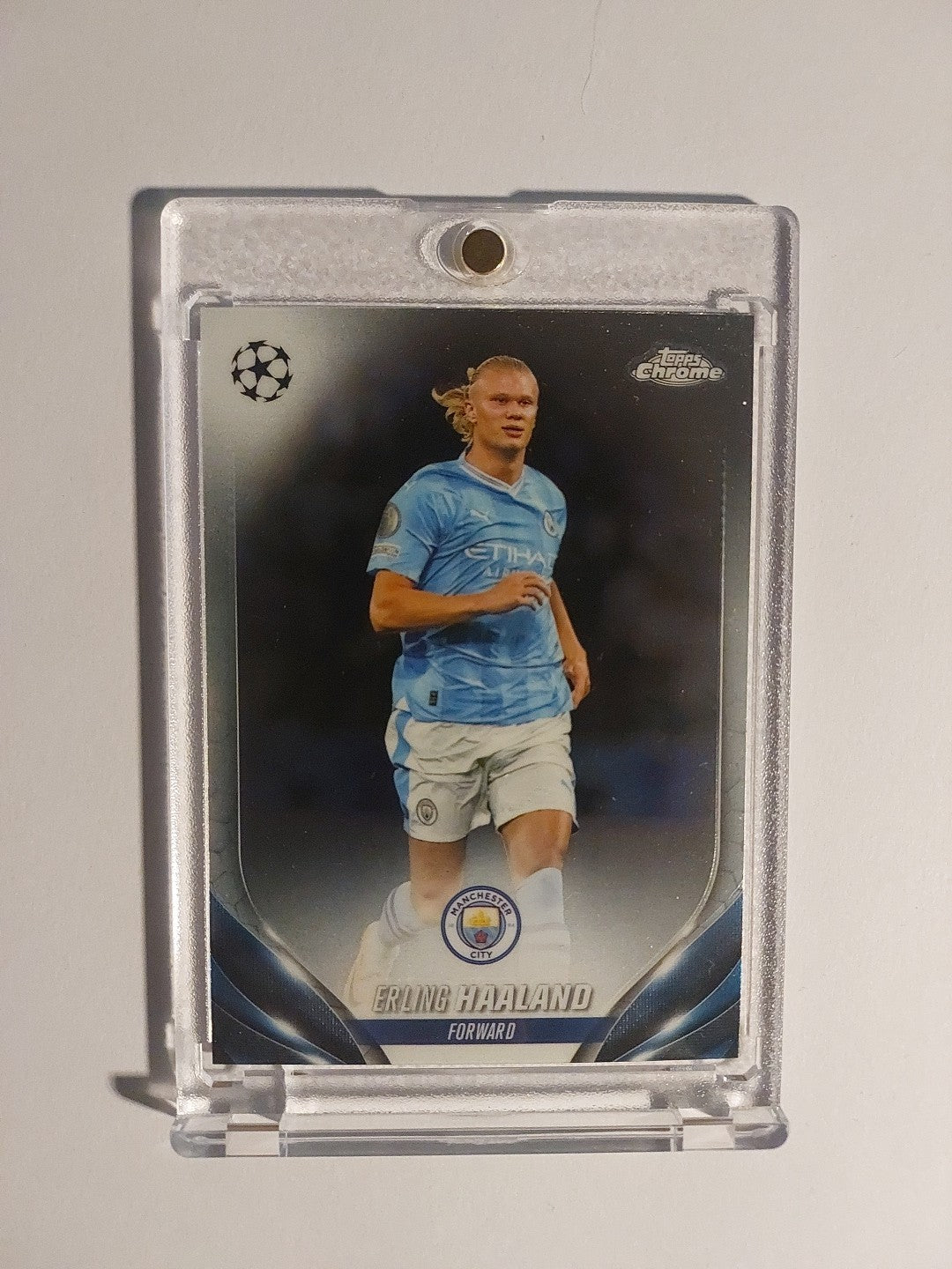Topps UCC Chrome 2023-24 Erling Haaland Manchester City Parallel Ultra Rare Hit – Bild 1