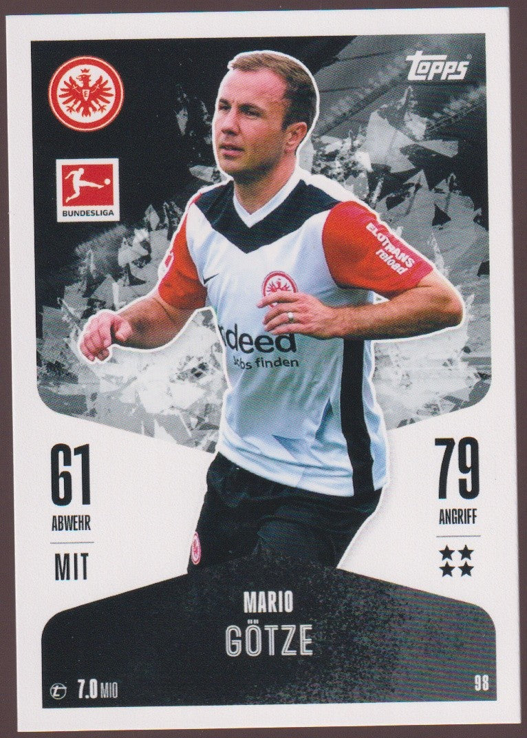 Topps Match Attax 2024-25 Mario Götze Eintracht Frankfurt Bundesliga Parallel – Bild 1