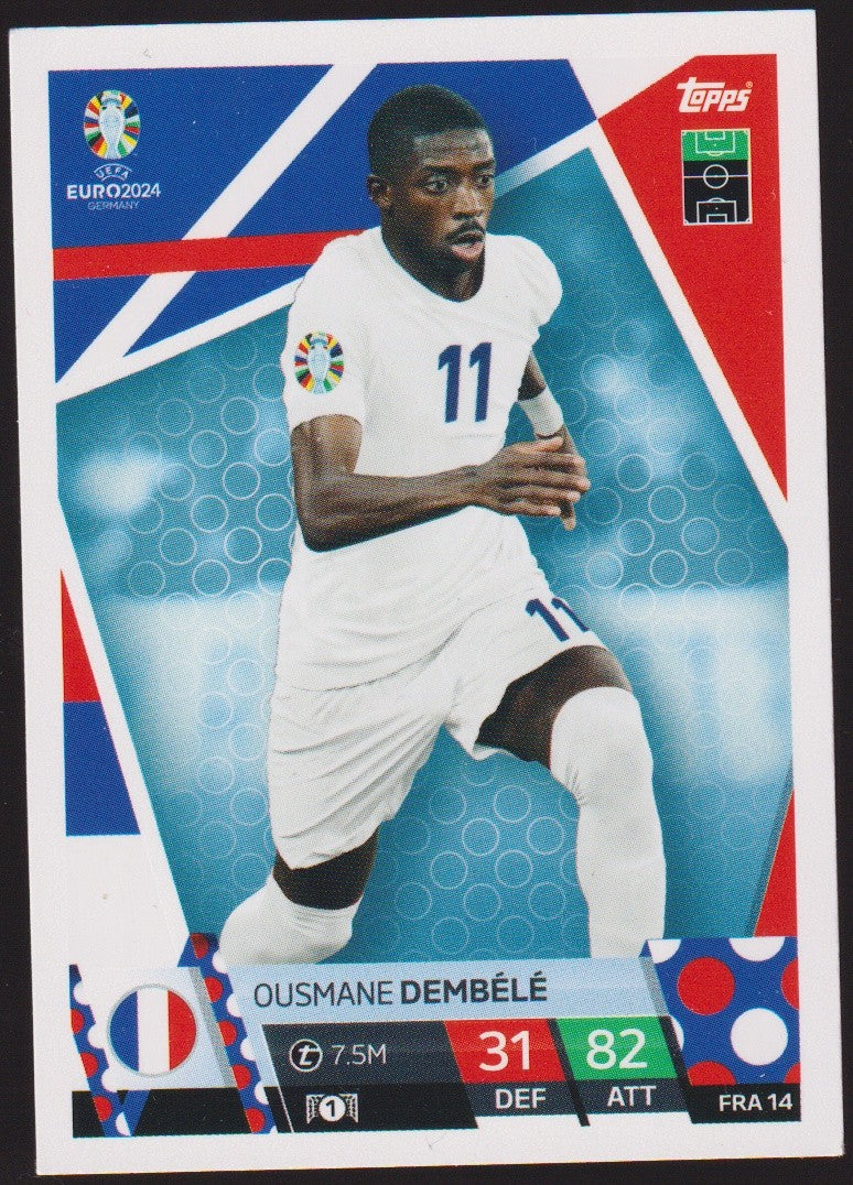 Topps Match Attax 2023-24 Ousmane Dembélé France Parallel Rare – Bild 1