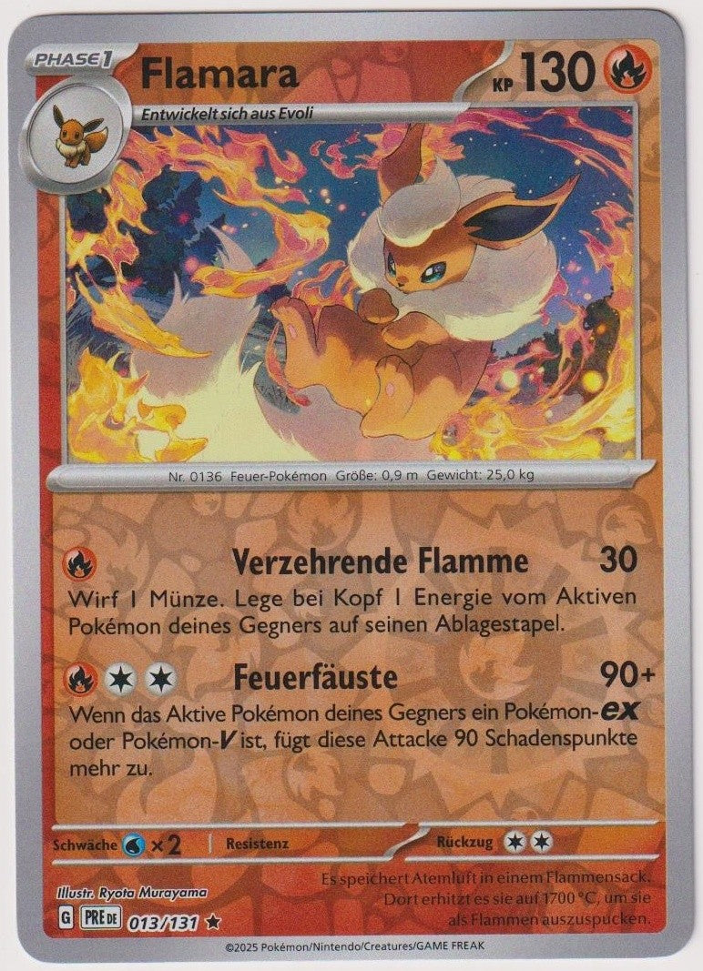 Pokemon TCG Flareon #13/131 Rare (R) Reverse Holo Deutsch 2025 – Bild 1