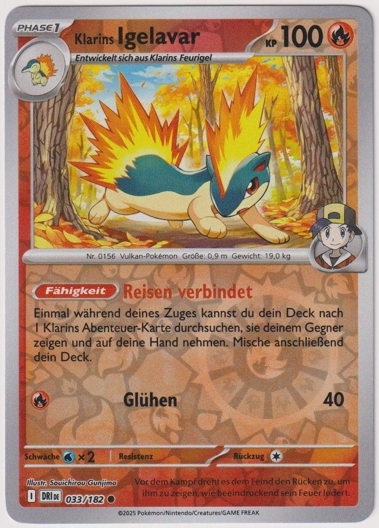 Pokemon TCG Quilava #33/182 Common (C) Reverse Holo Deutsch 2025 – Bild 1