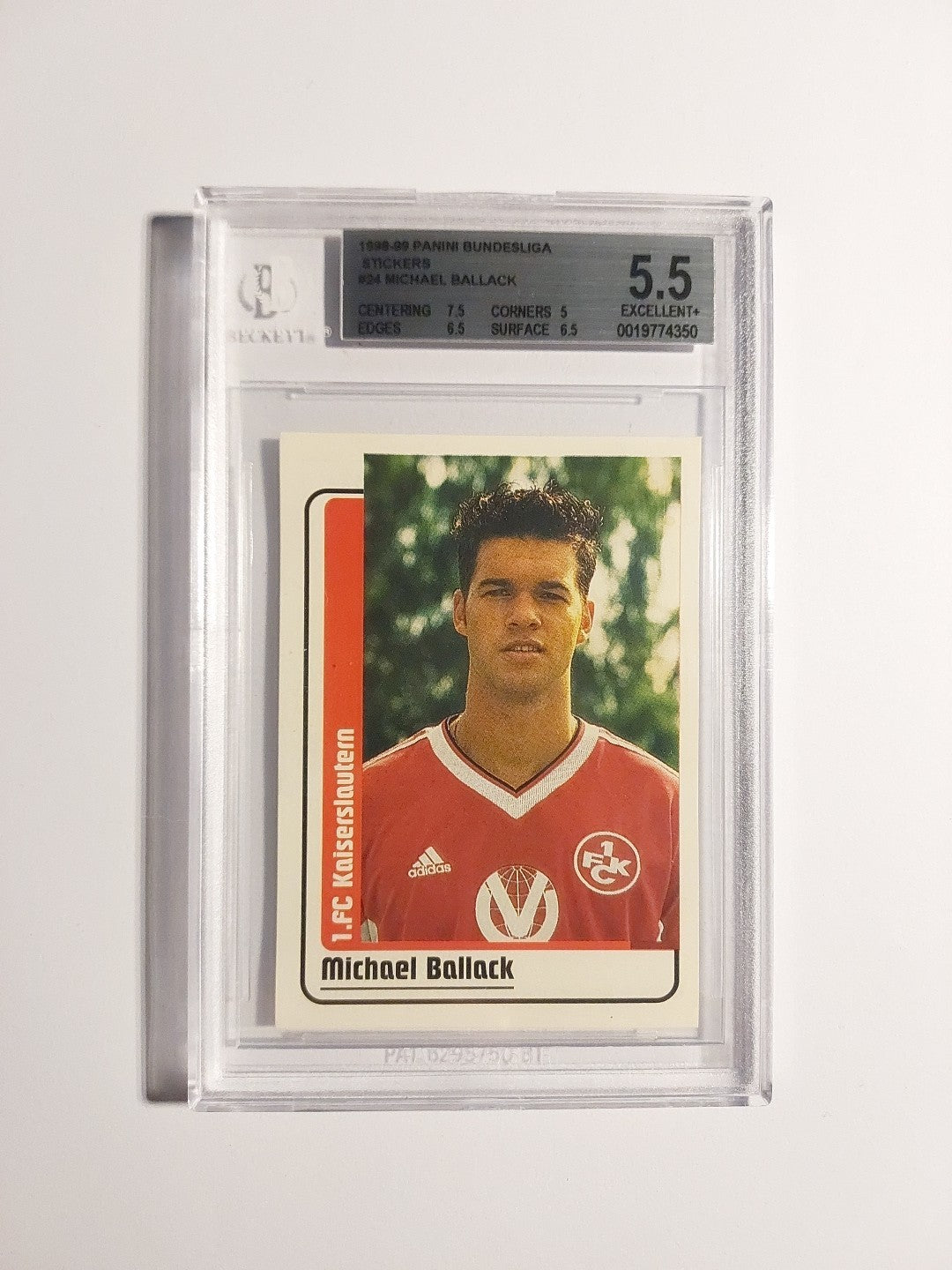 Panini Bundesliga Legend 1998-99 Michael Ballack FC Kaiserslautern BGS 5.5 PSA – Bild 1