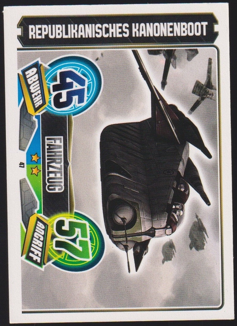 Topps Star Wars 2011 Kanonenboot Republik Fahrzeug TCG Rare #47 – Bild 1