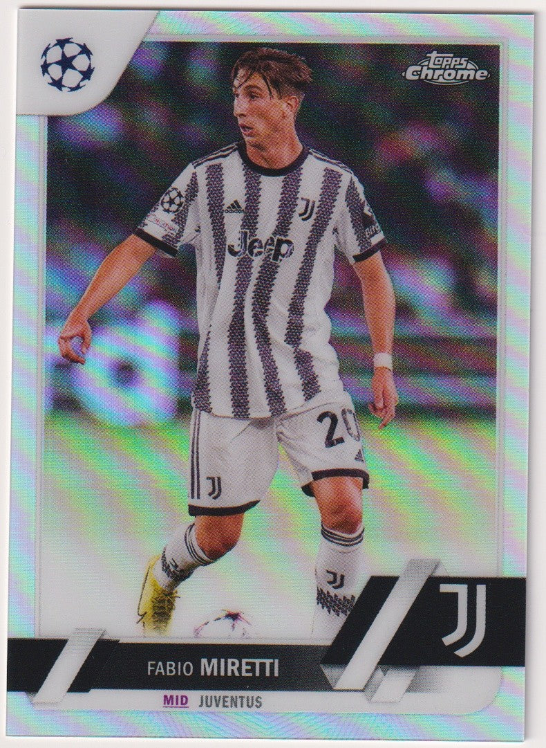 Topps Champions League 2022-23 Fabio Miretti Juventus Parallel Refractor Nr. 116 – Bild 1