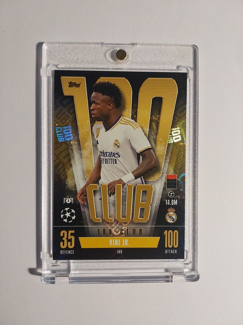Topps 2024-25 Vini Jr. Real Madrid 100 Club Parallel Refractor Insert Ultra Rare – Bild 1