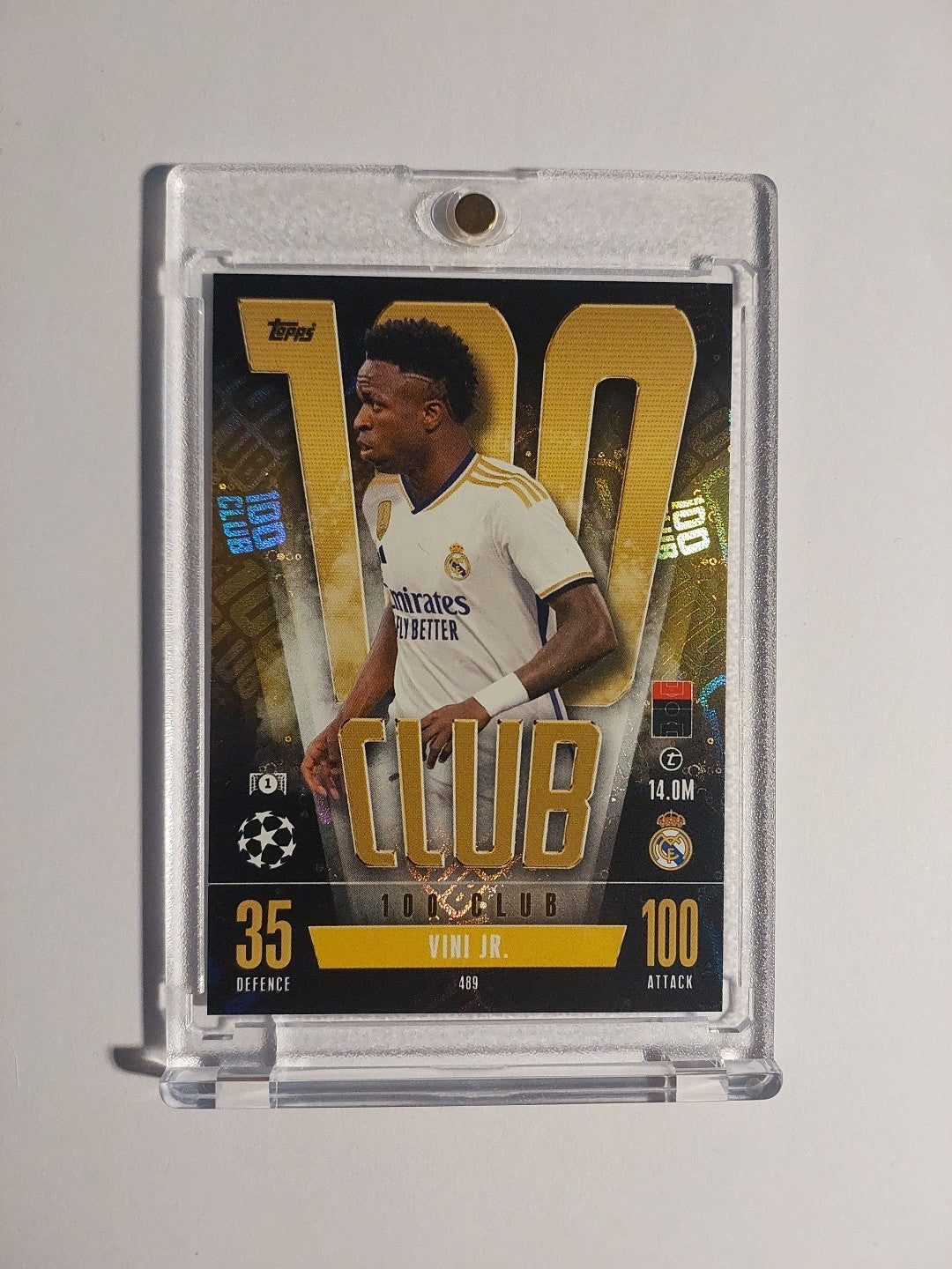 Topps 2024-25 Vini Jr. Real Madrid 100 Club Parallel Refractor Insert Ultra Rare – Bild 1
