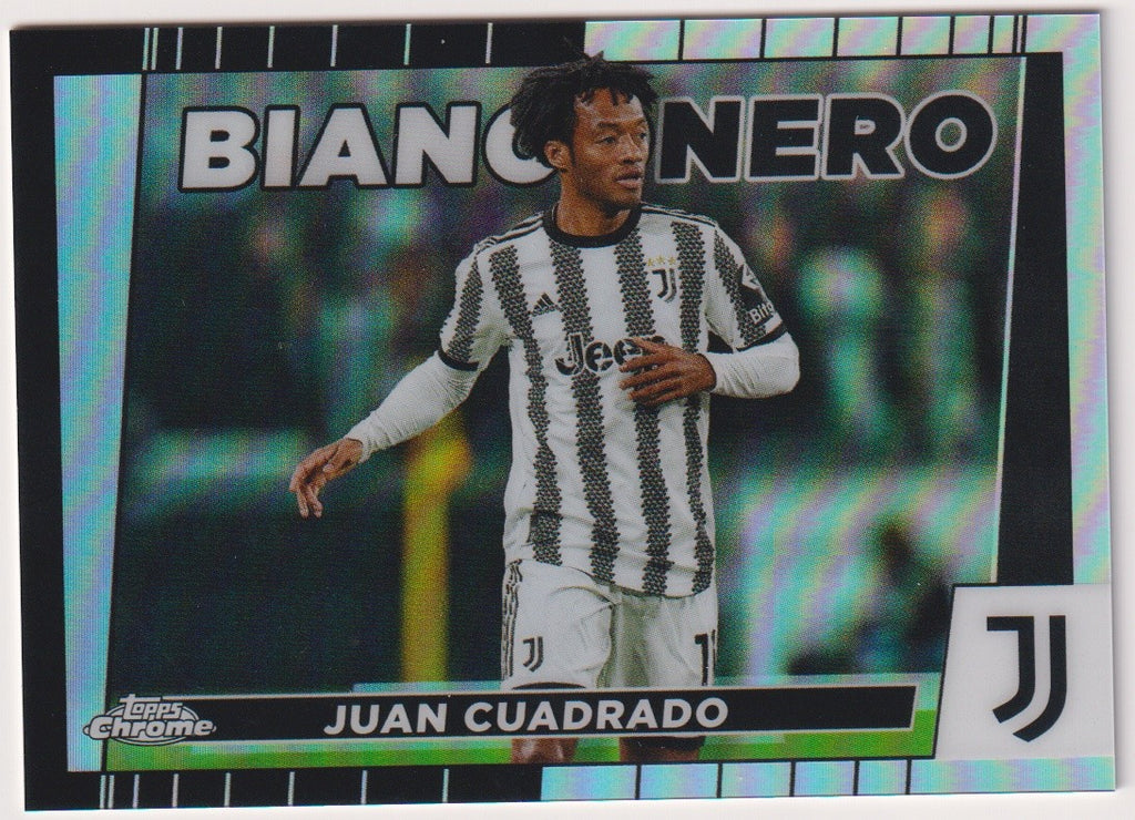 Topps Chrome BI-5 2022-23 Juan Cuadrado Juventus Parallel Refractor – Bild 1