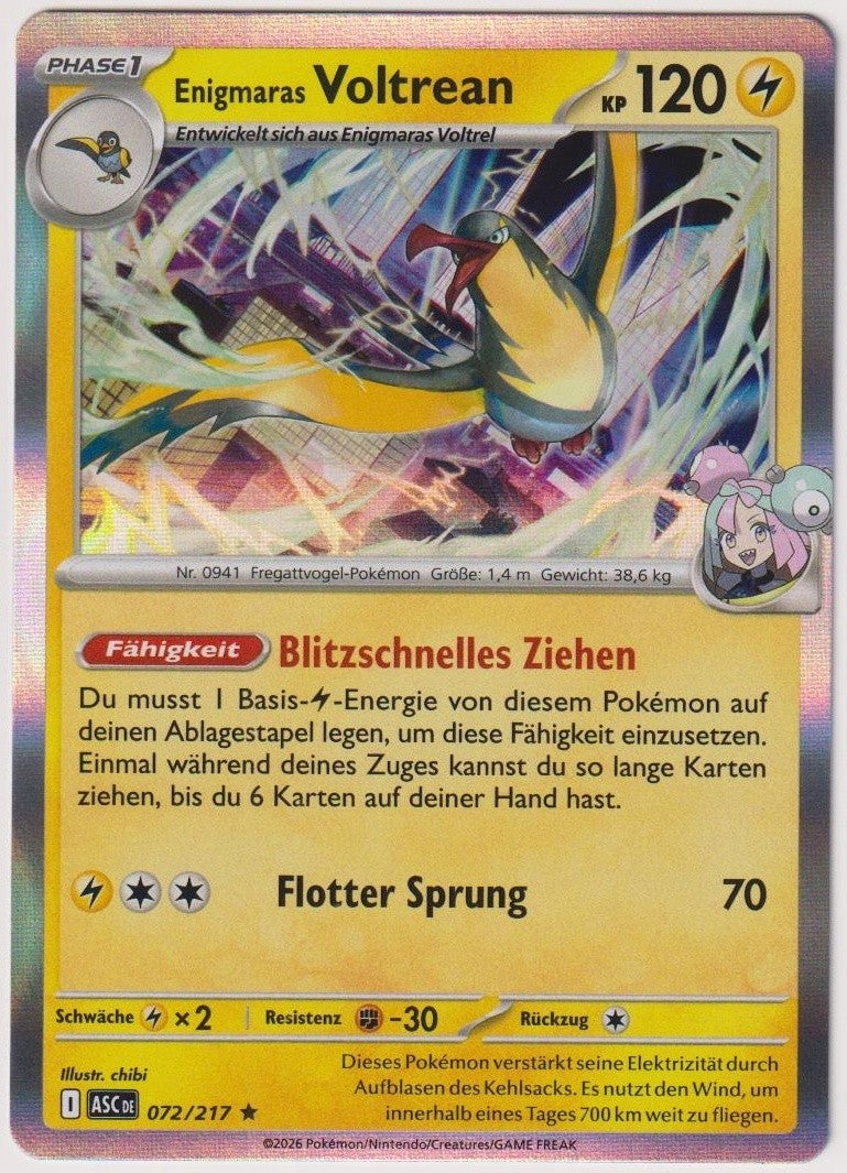 Pokemon TCG Ionos Kilowattrel #72/217 Rare (R) Holo Deutsch 2026 – Bild 1