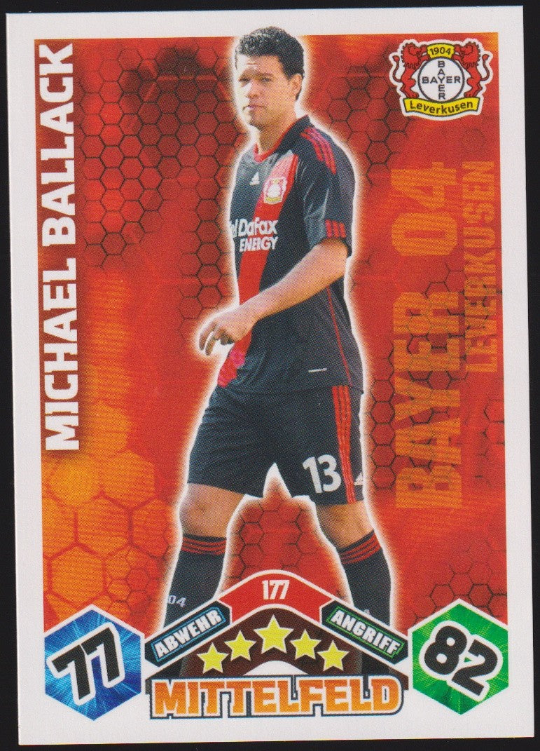Topps Match Attax Michael Ballack Bayer Leverkusen Bundesliga Parallel – Bild 1