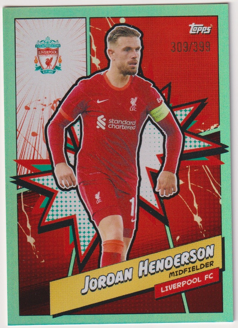 Topps LFCH-7 2023-24 Jordan Henderson Liverpool FC Parallel 309/399 Rare – Bild 1