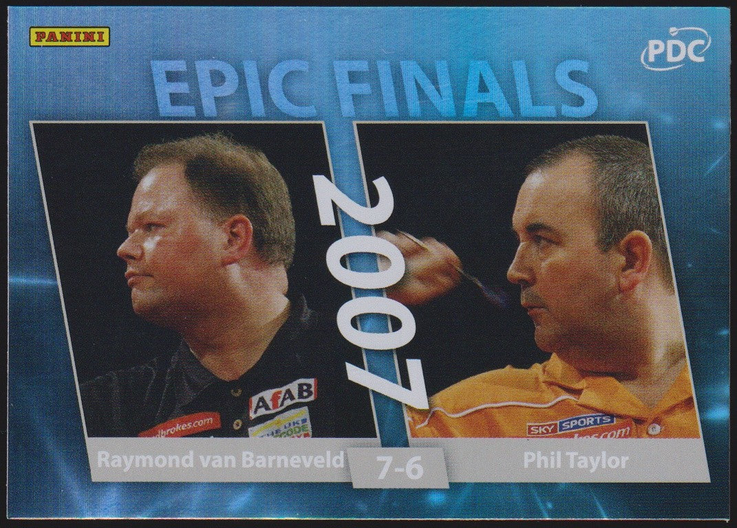 Panini PDC Championship Raymond van Barneveld & Phil Taylor Refractor Parallel – Bild 1
