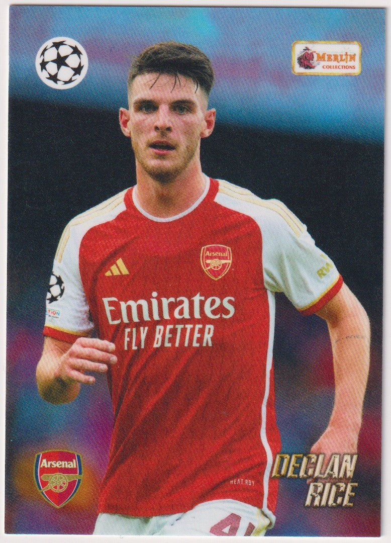 Topps Merlin Heritage Card Declan Rice Arsenal Champions League Parallel – Bild 1