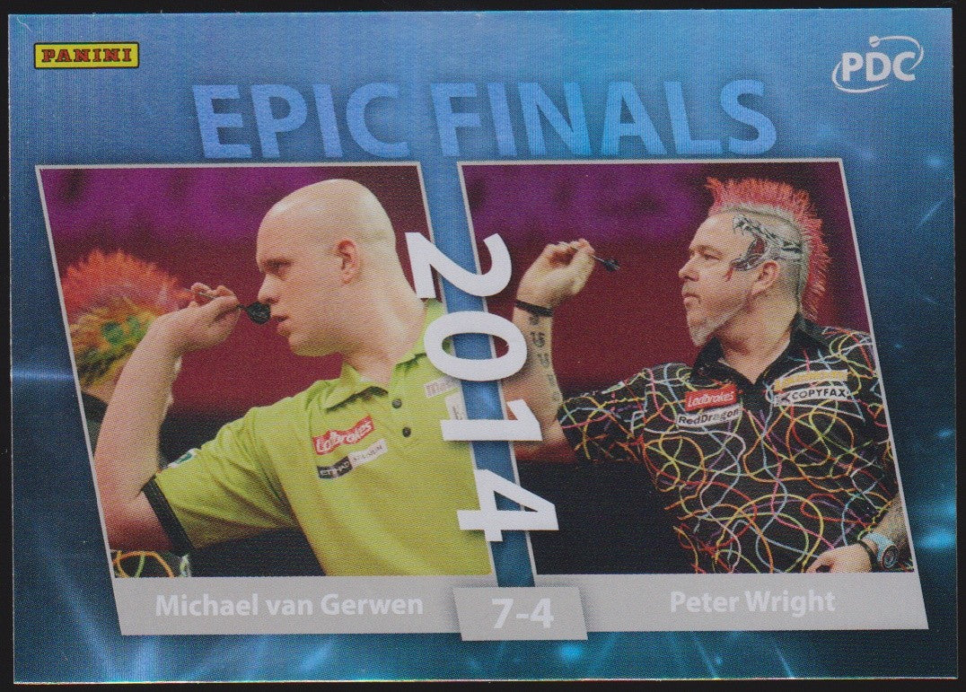 Panini PDC World Michael van Gerwen & Peter Wright Refractor Parallel – Bild 1