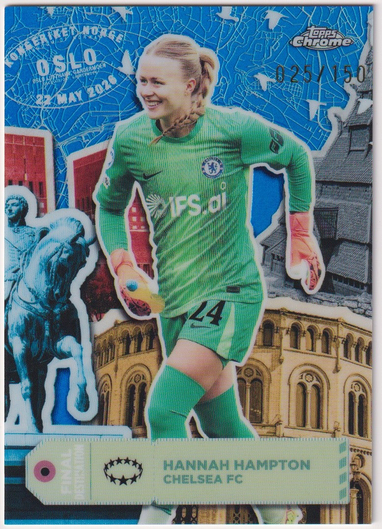 Topps Chrome 2023-24 Hannah Hampton Chelsea FC Final Destination Parallel 25/150 – Bild 1