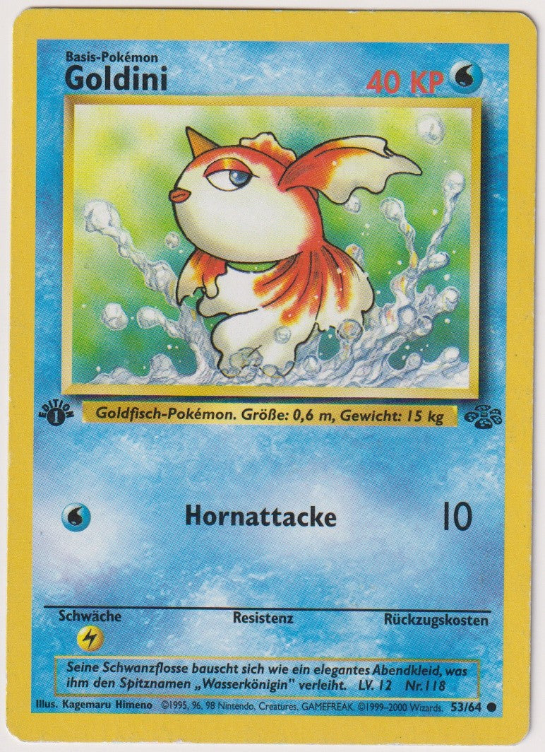 Pokemon TCG Goldeen #53/064 Common (C) Non-Holo Deutsch 2001 1st Edition – Bild 1