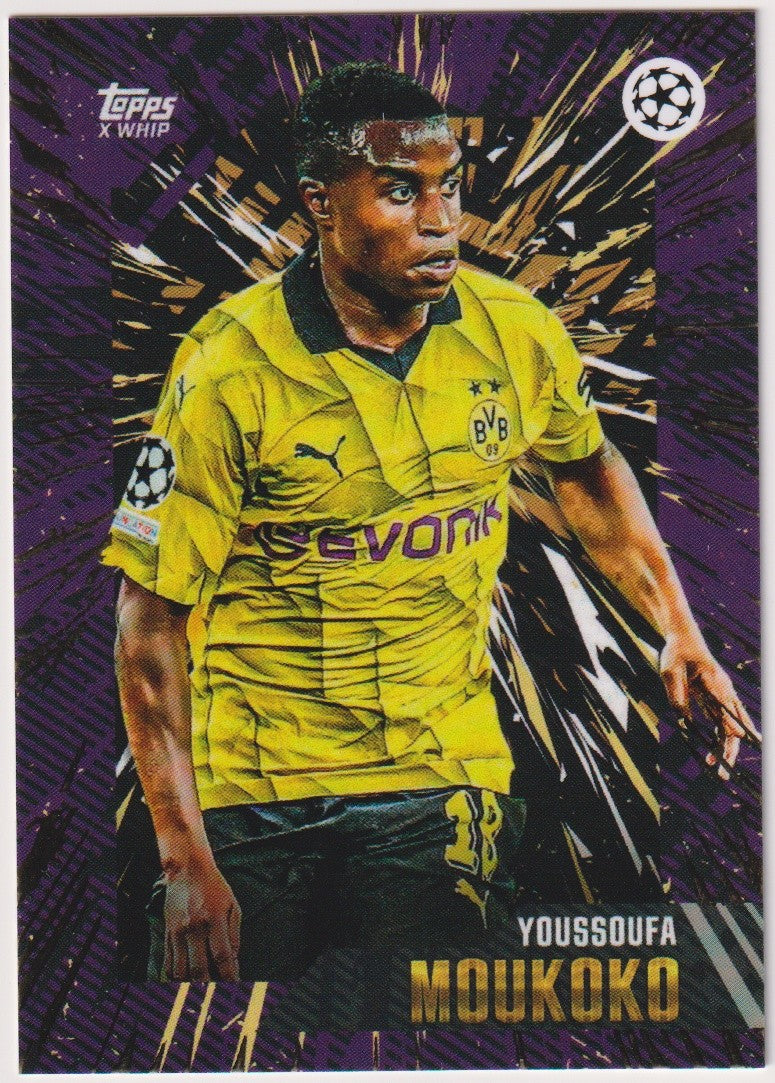 Topps 2022-23 Youssoufa Moukoko Borussia Dortmund Champions League Parallel – Bild 1