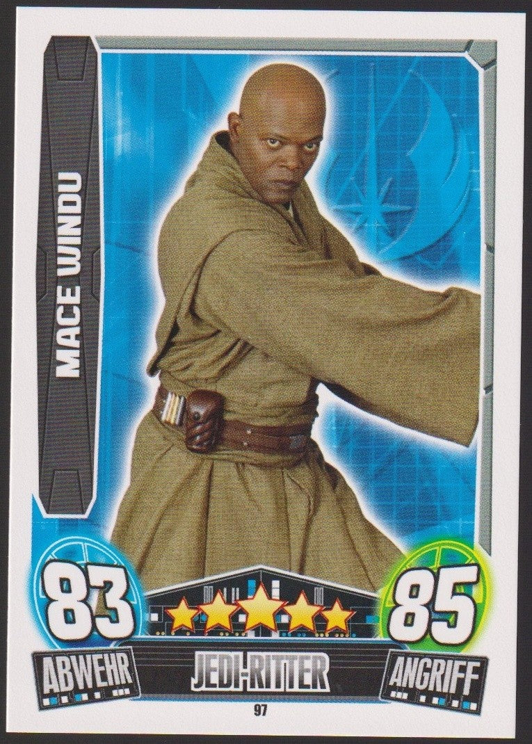 Topps Star Wars 2013 Mace Windu REPUBLIK Jedi (Film Version) TCG Rare #97 – Bild 1