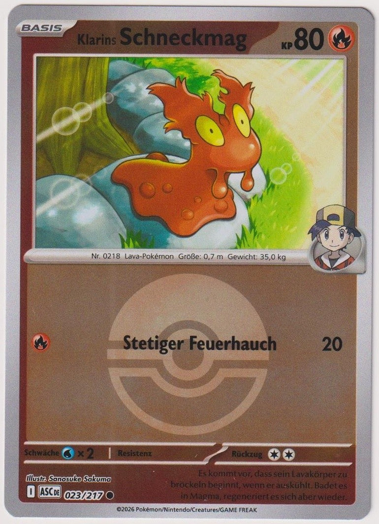 Pokemon TCG Slugma #23/217 Common (C) Reverse Holo Deutsch 2026 – Bild 1