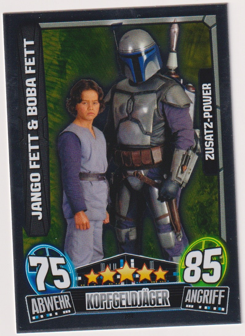 Topps Star Wars 2013 Jango Fett & Boba Fett Kopfgeldjäger TCG Rare – Bild 1