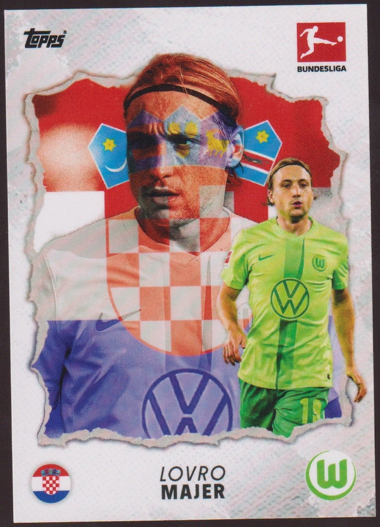 Topps International 2024-25 Lovro Majer VFL Wolfsburg BUNDESLIGA Parallel – Bild 1