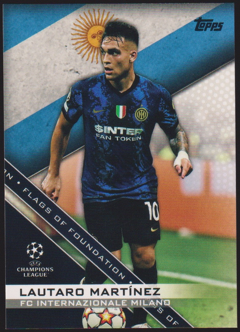 Topps Flags of 2021-22 Lautaro Martínez FC Internazionale Milano Parallel – Bild 1