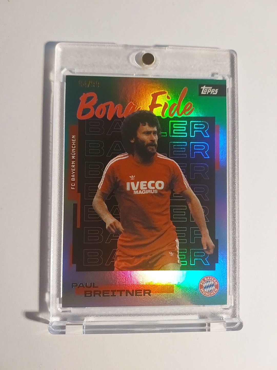 Topps Bayern Team Set 2025-26 Paul Breitner Parallel 94/99 Refractor Ultra Rare – Bild 1