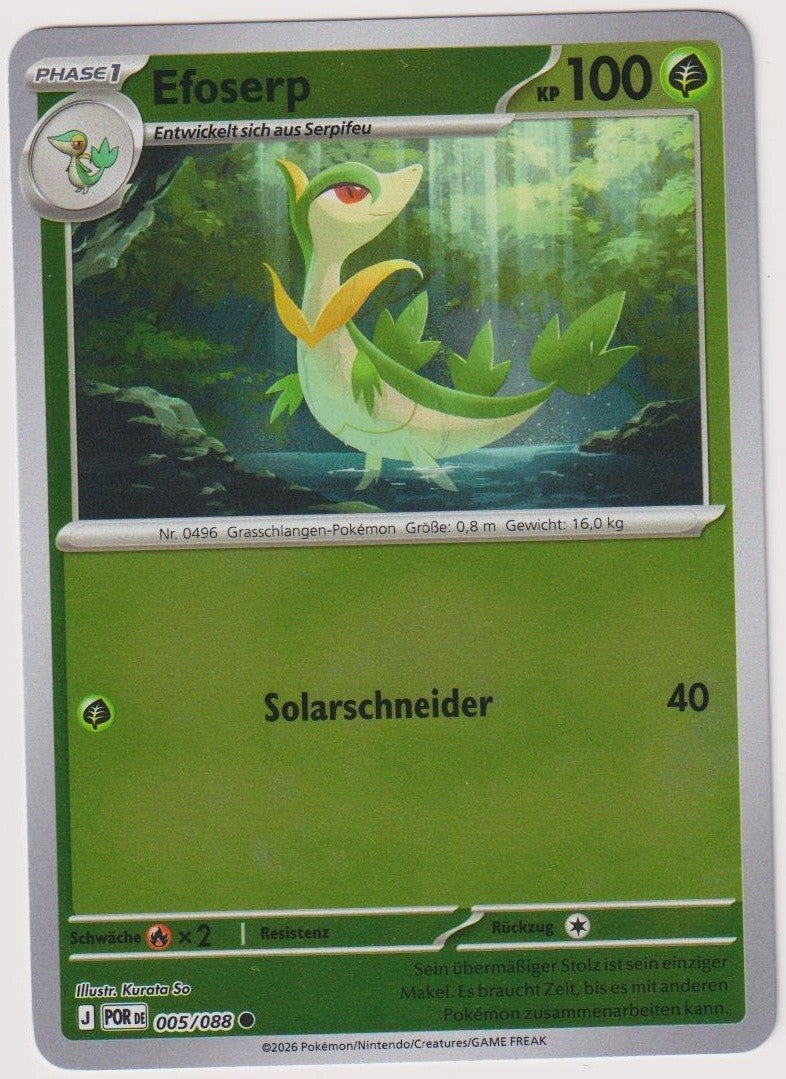 Pokemon TCG Servine #5/088 Common (C) Reverse Holo Deutsch 2026 – Bild 1