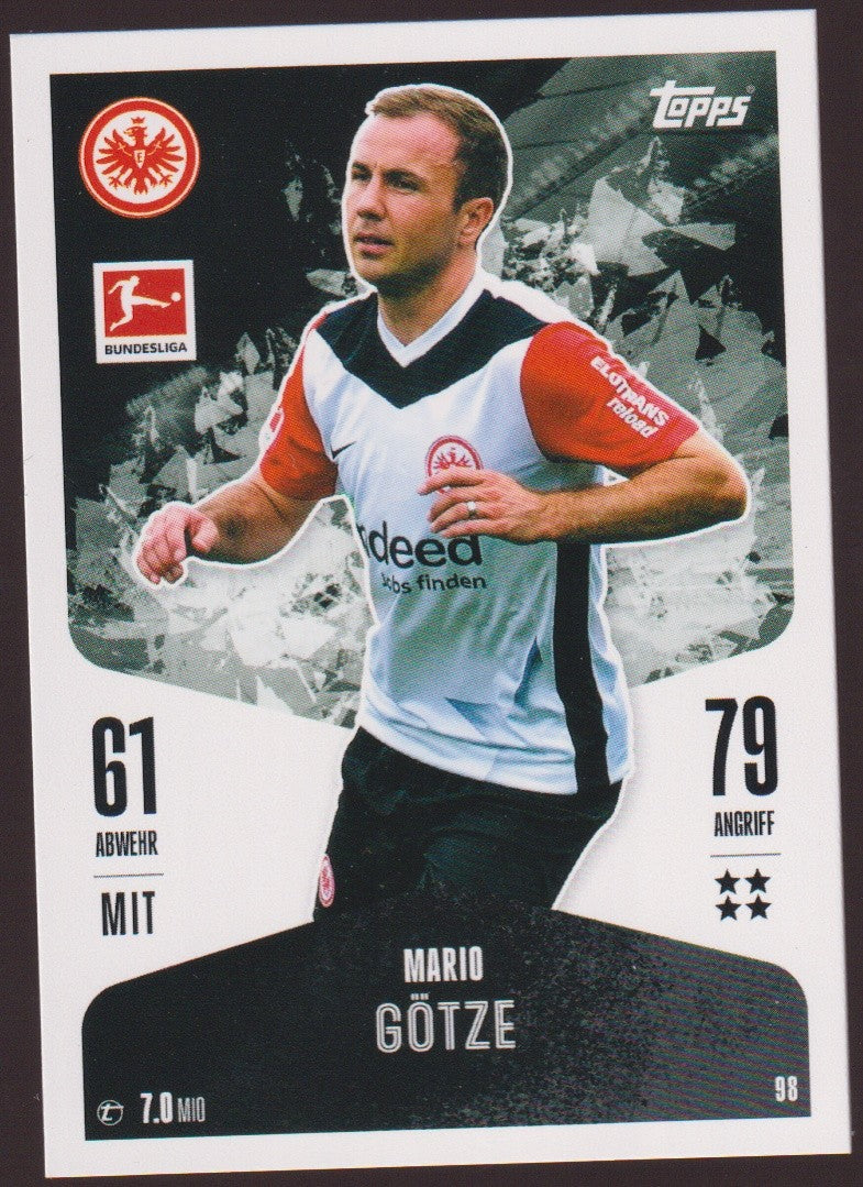 Topps Match 2024-25 Mario Götze Eintracht Frankfurt Saison 2024/25 Parallel – Bild 1