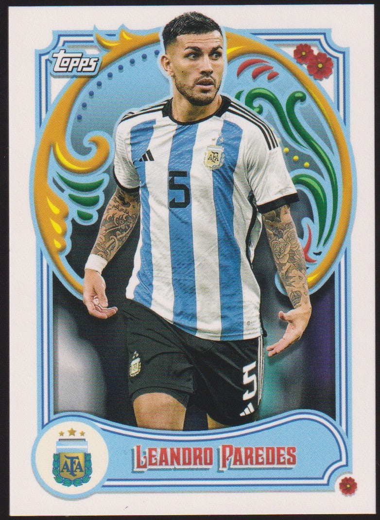 Topps 2022-23 Leandro Paredes Argentinien Parallel Rare Nr. 19 – Bild 1