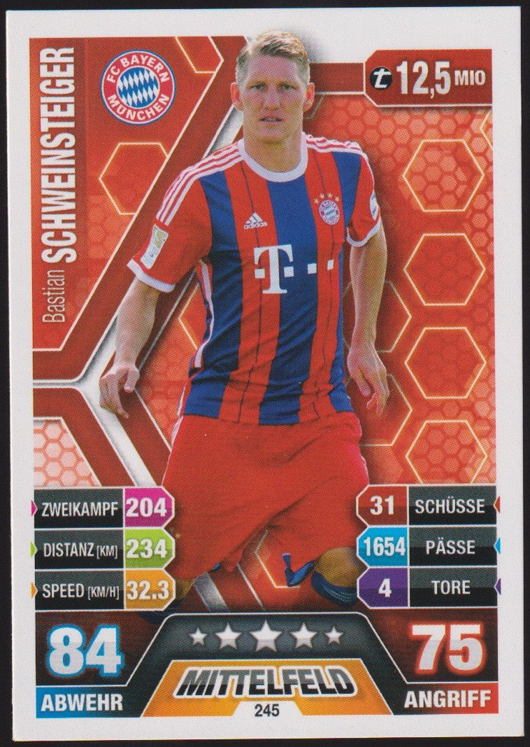 Topps 2013-14 Bastian Schweinsteiger FC Bayern München Bundesliga – Bild 1