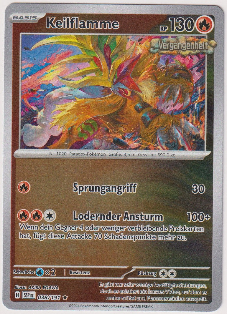Pokemon TCG Keilflamme #38/191 Rare (R) Reverse Holo Deutsch 2024 – Bild 1