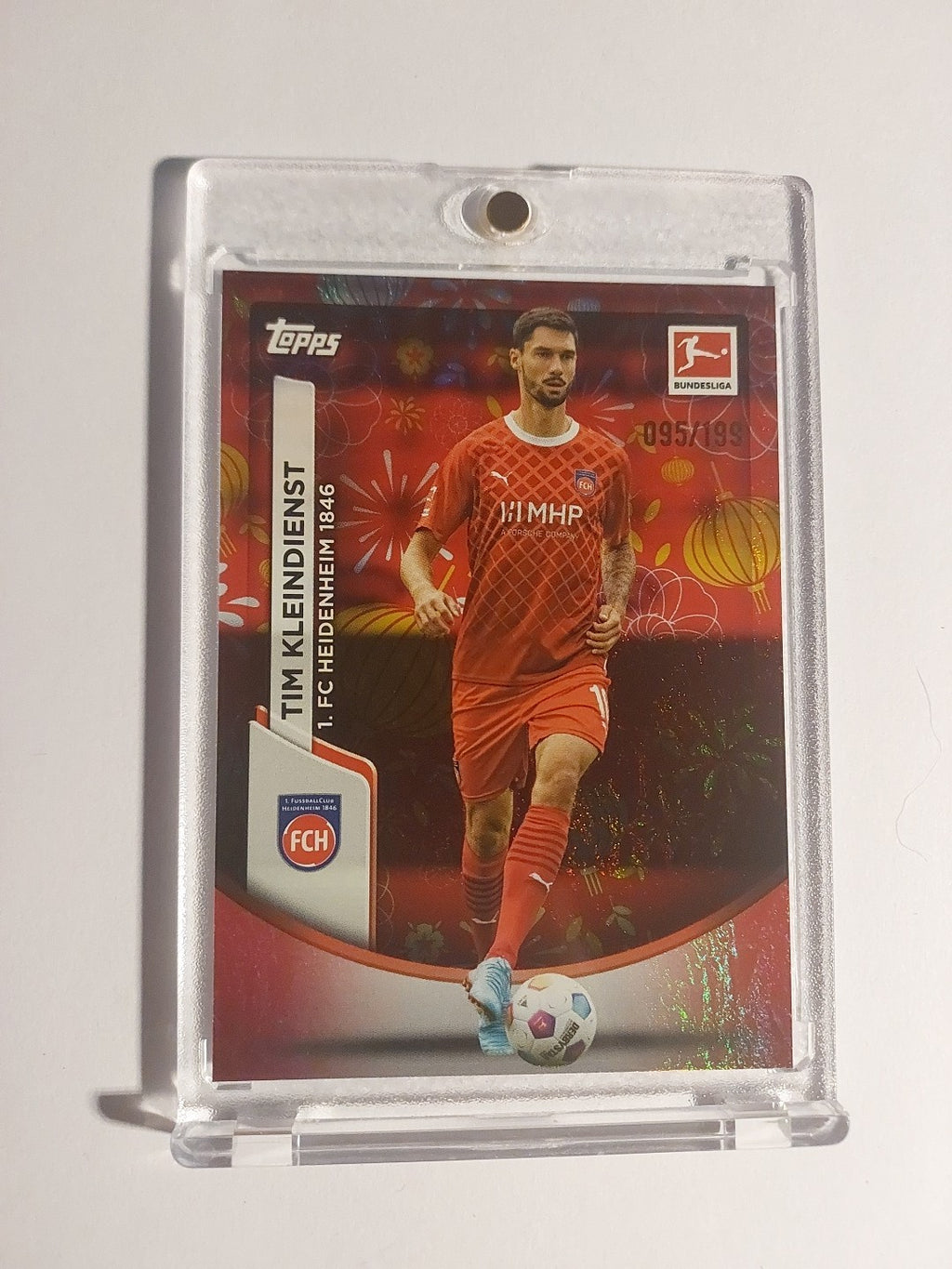 Topps Chrome Bundesliga 2023-24 Tim Kleindienst Heidenheim Parallel 95/199 Rare – Bild 1
