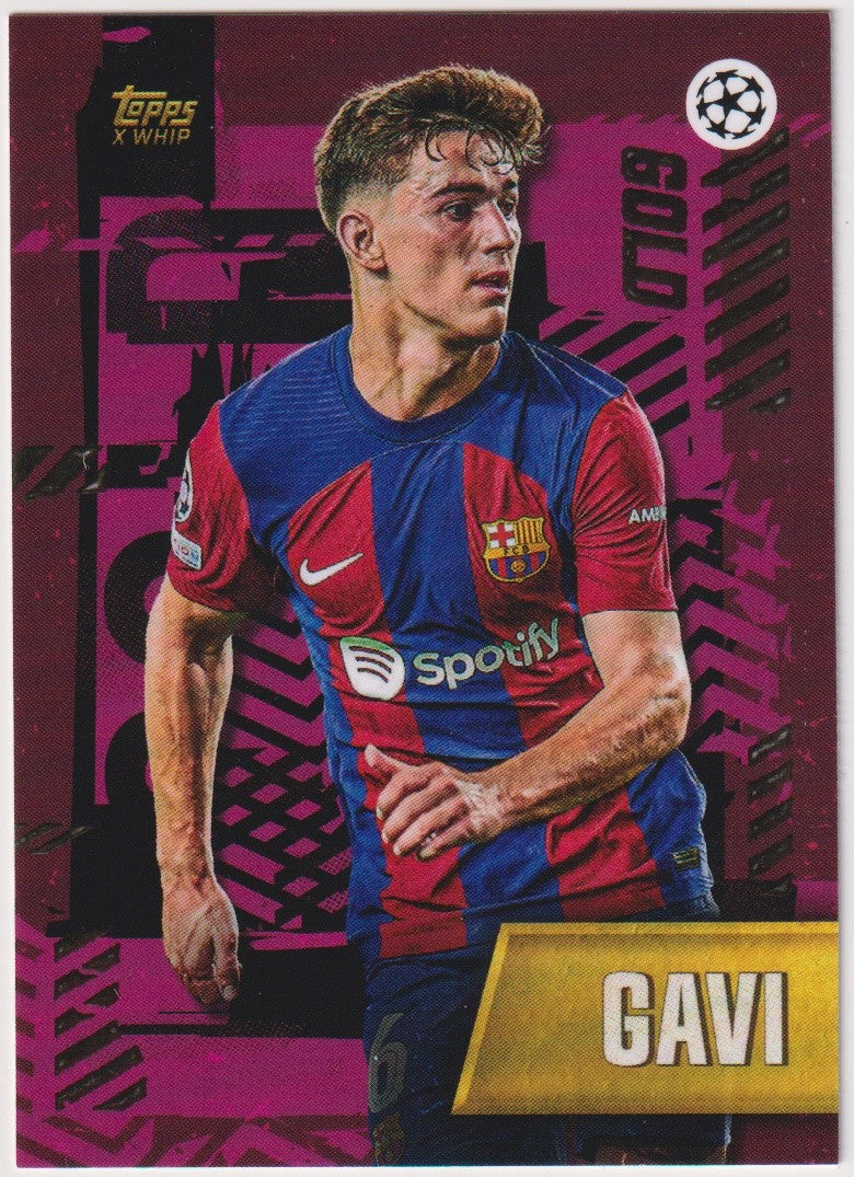 Topps X Whip Gold 2023-24 Gavi FC Barcelona Gold Parallel Rare – Bild 1