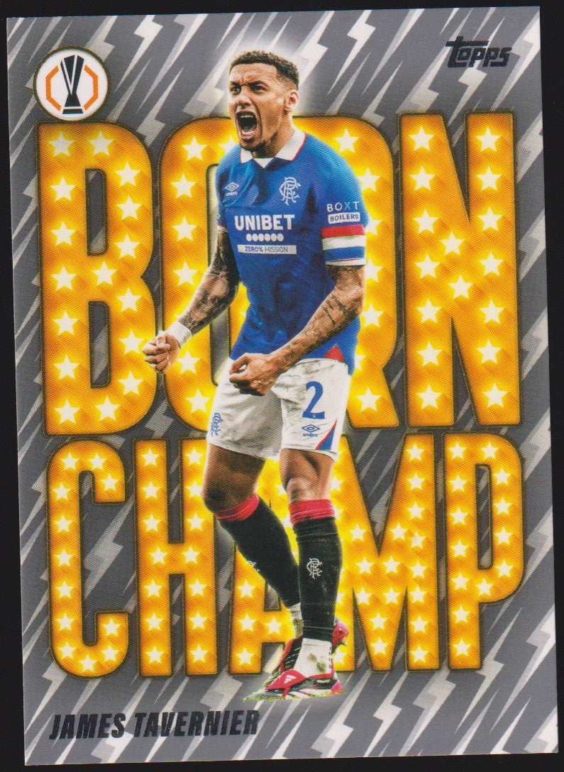Topps Born 2025-26 James Tavernier Rangers F.C. UEFA Europa League Parallel – Bild 1