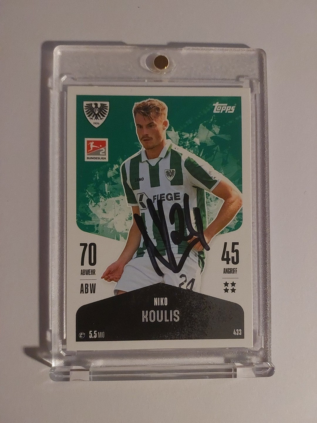 Topps Bundesliga 2024-25 Niko Koulis Preußen Münster (On Card Auto) – Bild 1