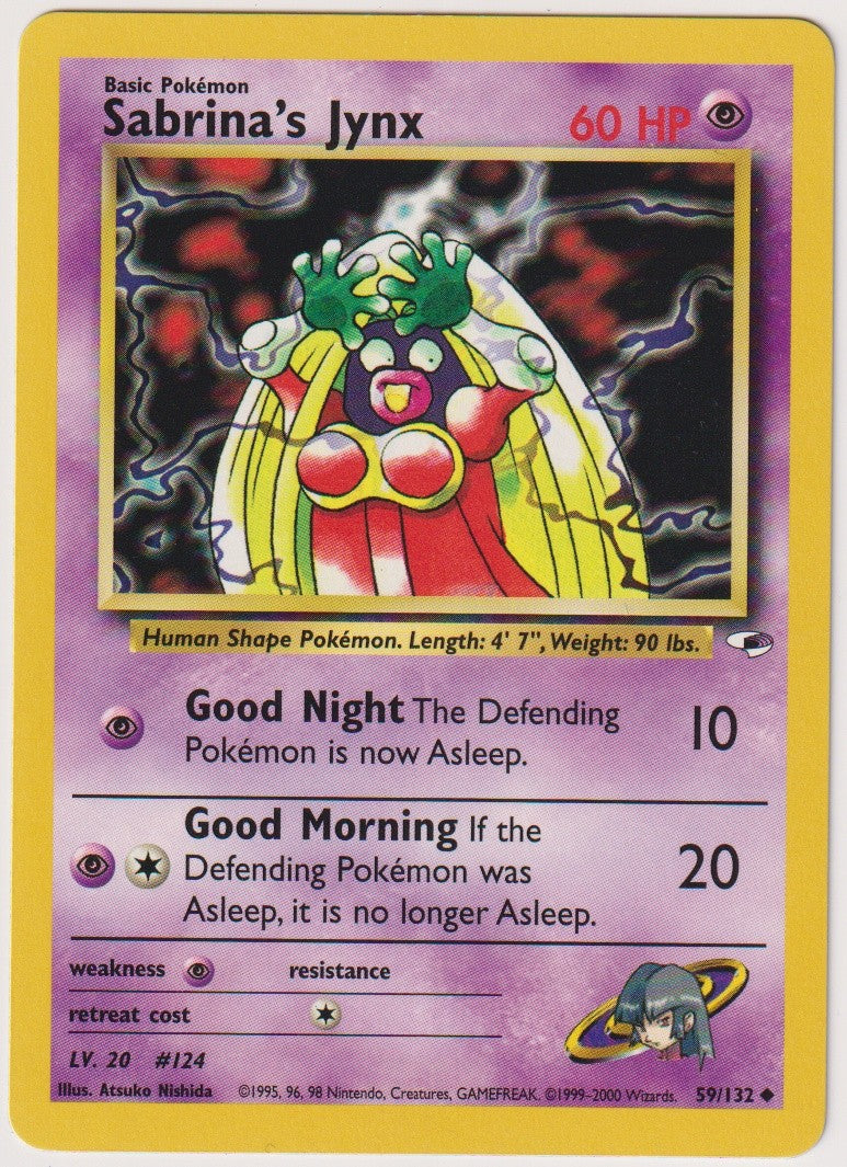 Pokemon TCG Sabrinas Jynx #59/132 Uncommon (U) Non-Holo Englisch 2000 – Bild 1