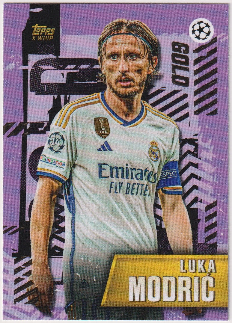 Topps Gold 2022-23 Luka Modrić Real Madrid UEFA Champions League Parallel Rare – Bild 1