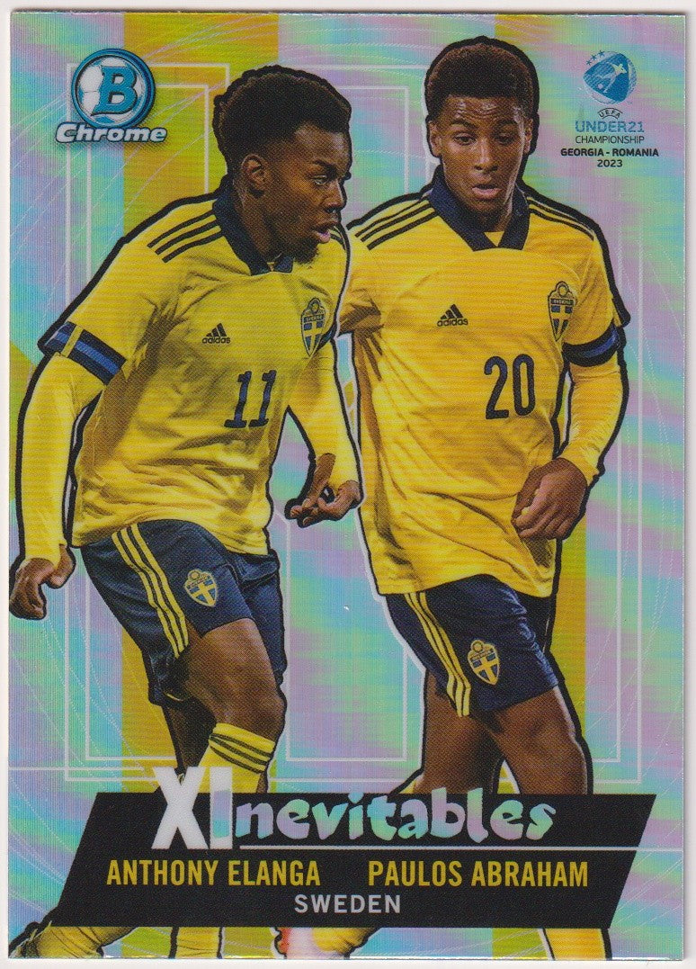 TOPPS CHAMPIONSHIP 2023-24 ANTHONY ELANGA PAULOS ABRAHAM SWEDEN Parallel Rare – Bild 1