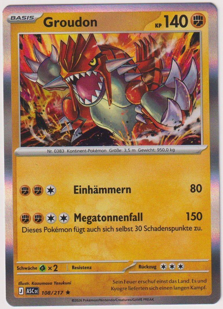 Pokemon TCG Groudon #108/217 Rare (R) Holo Deutsch 2026 – Bild 1