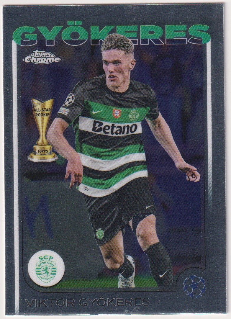 Topps Chrome 2023-24 Viktor Gyökeres Rookie Sporting Clube de Portugal Parallel – Bild 1